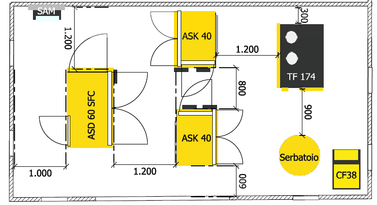 Planimetria sala compressori