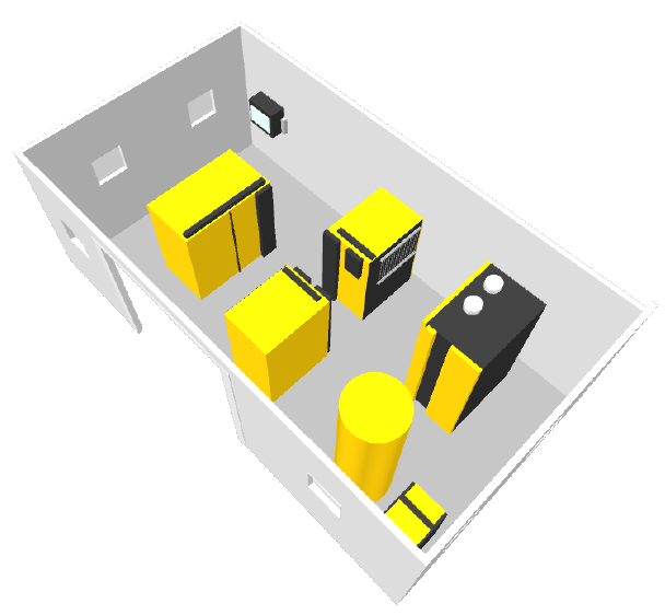 Planimetria 3D sala compressori